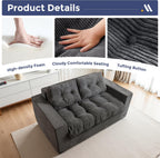 2 Seater Sofa Corduroy Couch with Armrests Loveseat