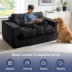 2 Seater Sofa Corduroy Couch with Armrests Loveseat