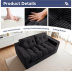 2 Seater Sofa Corduroy Couch with Armrests Loveseat