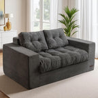 2 Seater Sofa Corduroy Couch with Armrests Loveseat