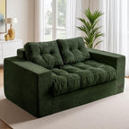2 Seater Sofa Corduroy Couch with Armrests Loveseat