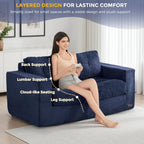 2 Seater Sofa Corduroy Couch with Armrests Loveseat