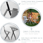 2 Seater Sussex Bistro Set Folding Table Chairs