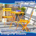 2 Seater Sussex Bistro Set Folding Table Chairs
