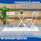 2 Seater Sussex Bistro Set Folding Table Chairs