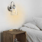 2 Sets of Vintage Elegant Glass Sconce Wall