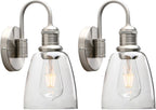 2 Sets of Vintage Elegant Glass Sconce Wall