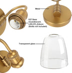 2 Sets of Vintage Elegant Glass Sconce Wall