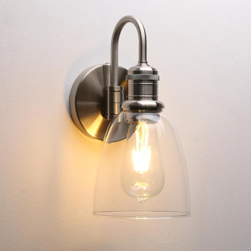 2 Sets of Vintage Elegant Glass Sconce Wall