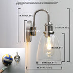 2 Sets of Vintage Elegant Glass Sconce Wall