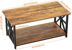2-Tier Coffee Table 100CM Round Corner for Small