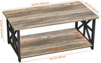 2-Tier Coffee Table 100CM Round Corner for Small