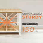 2-Tier Coffee Table 100CM Round Corner for Small
