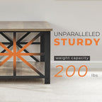 2-Tier Coffee Table 100CM Round Corner for Small