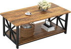 2-Tier Coffee Table 100CM Round Corner for Small