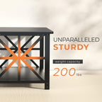 2-Tier Coffee Table 100CM Round Corner for Small