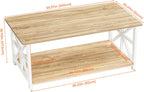 2-Tier Coffee Table 100CM Round Corner for Small
