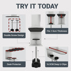 2-Tier Desk Shelf 80CM Desktop Organiser with Pegboard