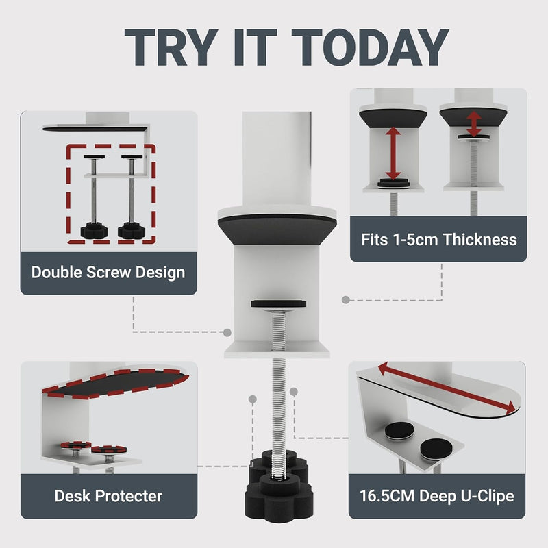 2-Tier Desk Shelf 80CM Desktop Organiser with Pegboard
