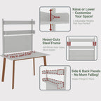 2-Tier Desk Shelf Desktop Organiser with Pegboard