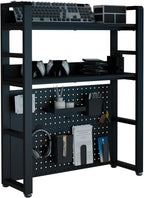 2-Tier Desk Shelf with Concealed Screws Design