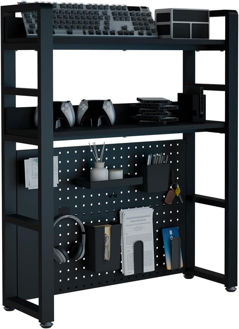 2-Tier Desk Shelf with Concealed Screws Design