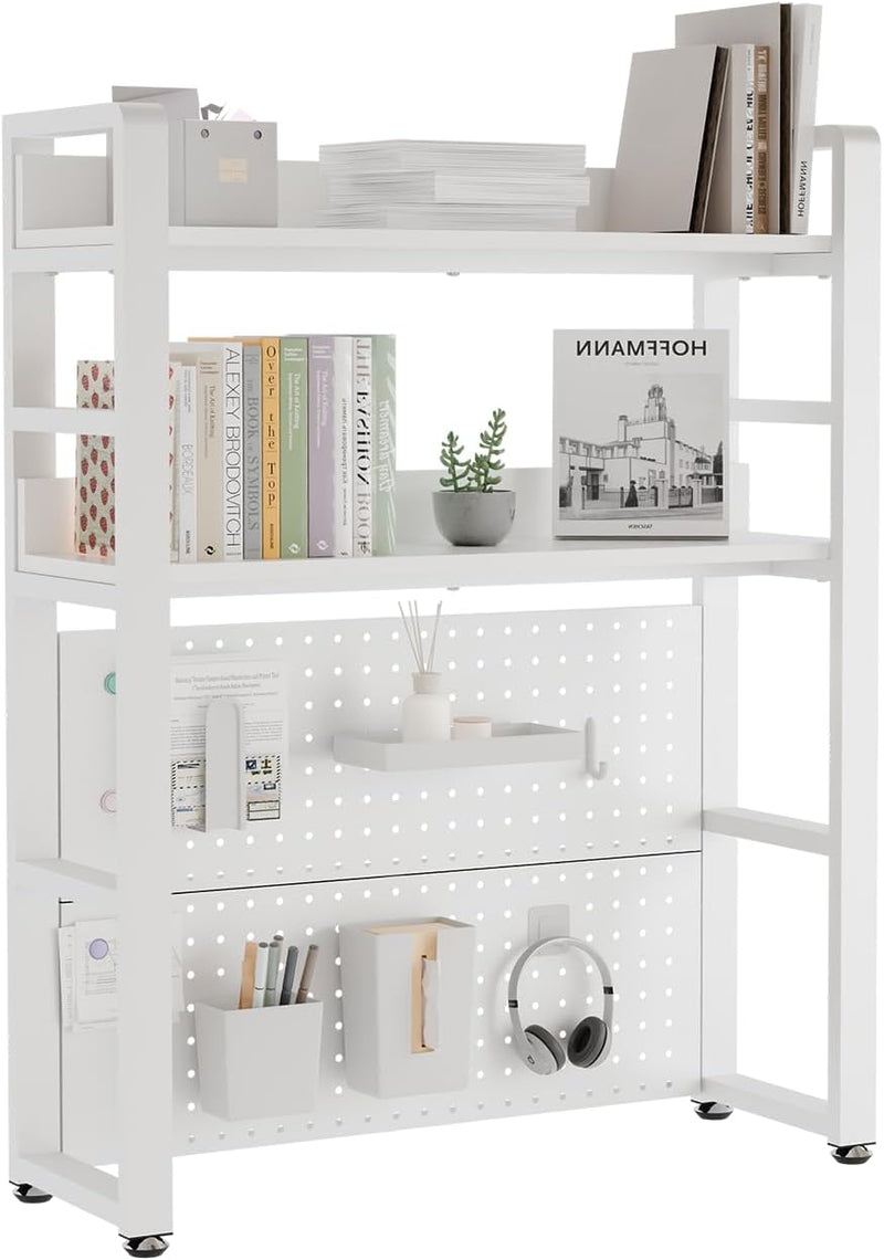 2-Tier Desk Shelf with Concealed Screws Design