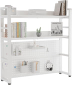 2-Tier Desk Shelf with Concealed Screws Design