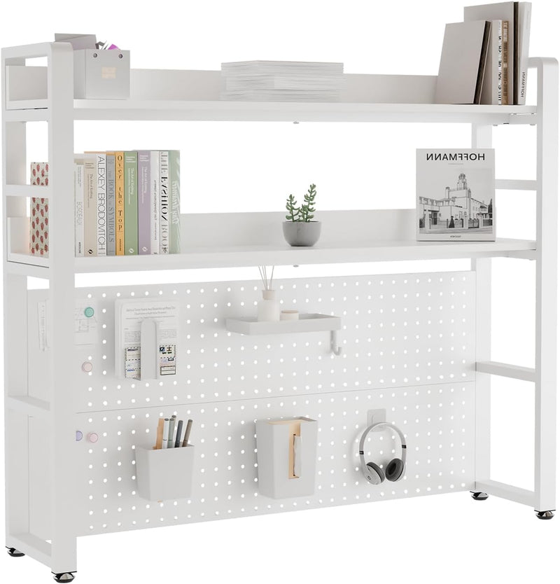 2-Tier Desk Shelf with Concealed Screws Design