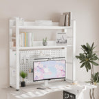 2-Tier Desk Shelf with Concealed Screws Design