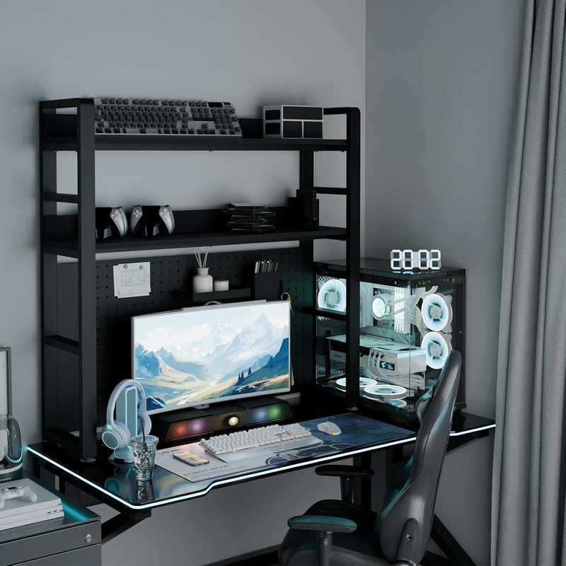 2-Tier Desk Shelf with Concealed Screws Design
