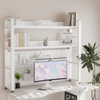 2-Tier Desk Shelf with Concealed Screws Design