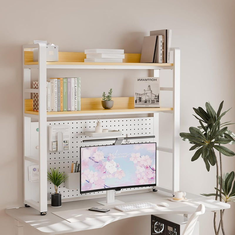 2-Tier Desk Shelf with Concealed Screws Design