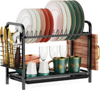 2 Tier Dish Drainer Rack for Small Kitchens