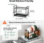 2 Tier Dish Drainer Rack for Small Kitchens