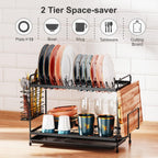 2 Tier Dish Drainer Rack for Small Kitchens