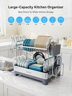 2 Tier Dish Drying Rack Extra Large