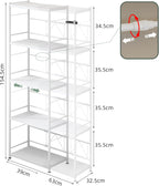 2 Tier Expandable Microwave Shelf Metal Stand Countertop