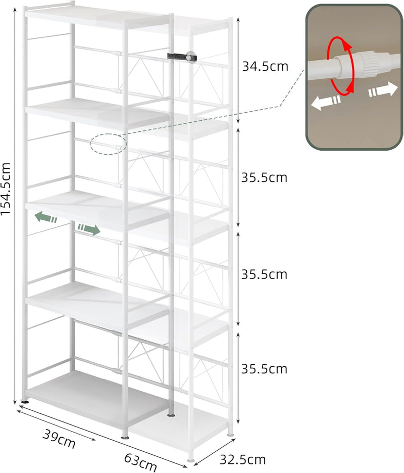 2 Tier Expandable Microwave Shelf Metal Stand Countertop