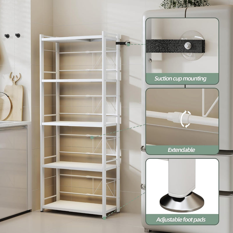 2 Tier Expandable Microwave Shelf Metal Stand Countertop