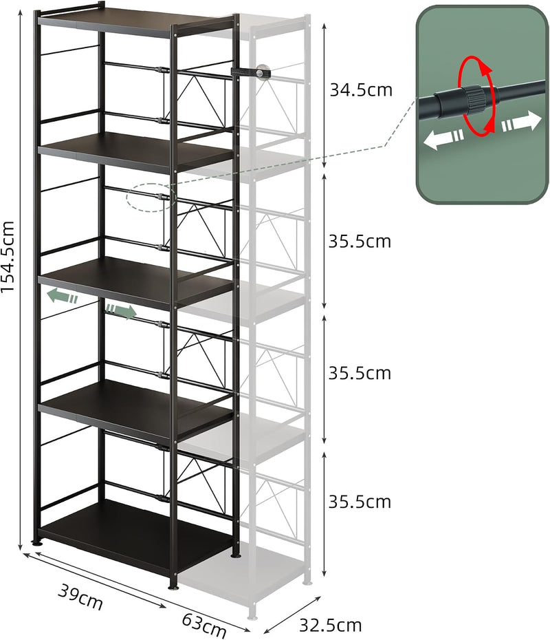 2 Tier Expandable Microwave Shelf Metal Stand Countertop