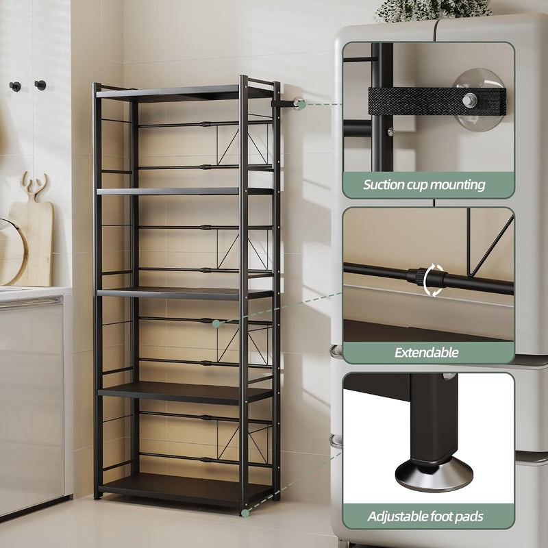 2 Tier Expandable Microwave Shelf Metal Stand Countertop