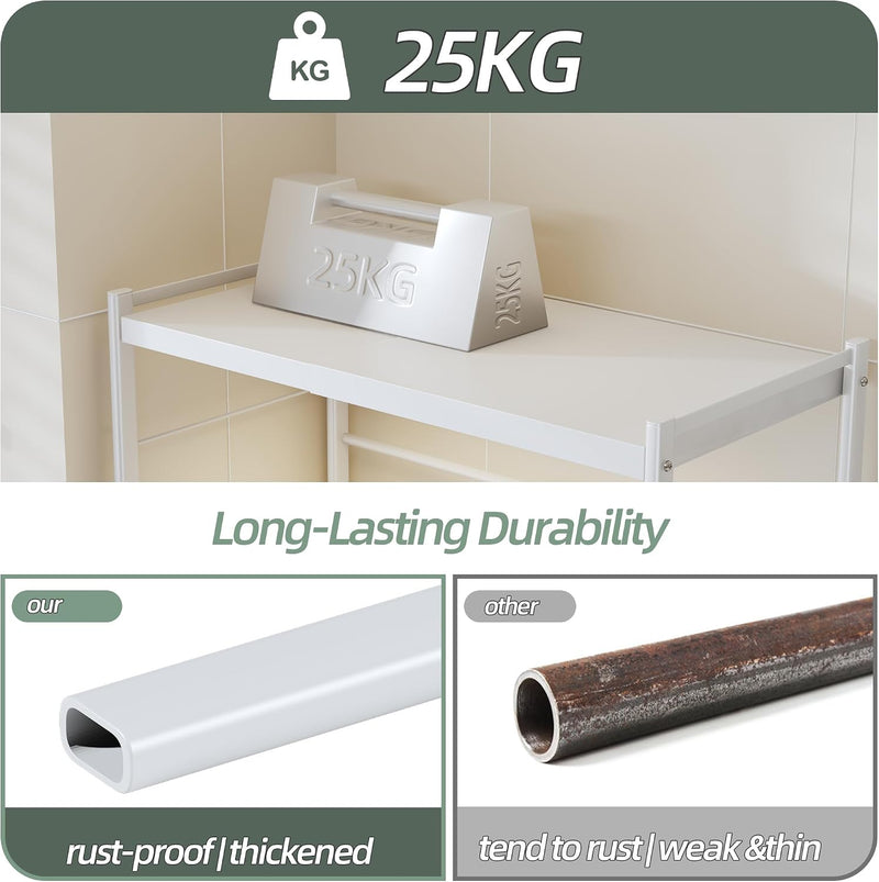 2 Tier Expandable Microwave Shelf Metal Stand Countertop