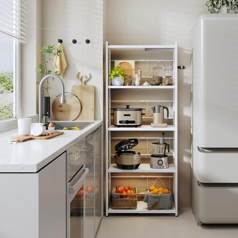 2 Tier Expandable Microwave Shelf Metal Stand Countertop