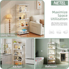 2 Tier Expandable Microwave Shelf Metal Stand Countertop