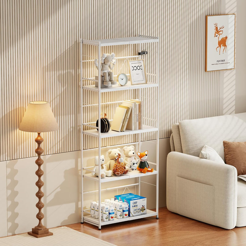 2 Tier Expandable Microwave Shelf Metal Stand Countertop