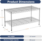 2-Tier Heavy Duty Shelving Unit