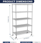 2-Tier Heavy Duty Shelving Unit 91wx45dx50h Cm Wire