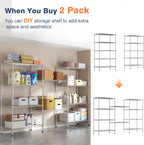 2-Tier Heavy Duty Shelving Unit 91wx45dx50h Cm Wire