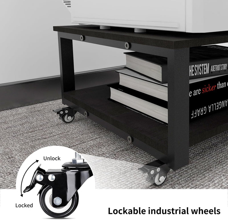 2 Tier Laser Printer Stand with Paper Storage